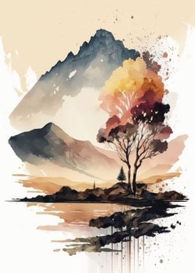 Watercolor Naturescape 