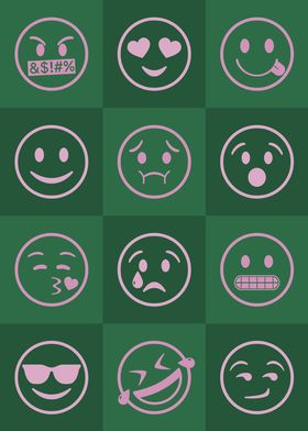 Emoji Expressions Green