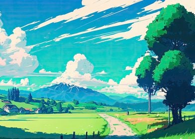 'Beautiful Field' Poster by KyzArt | Displate