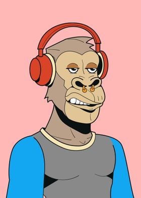 Hand drawn nft style ape