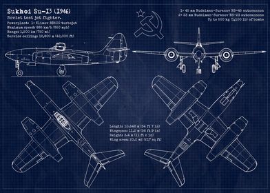 Sukhoi Su13 Blueprint 1946