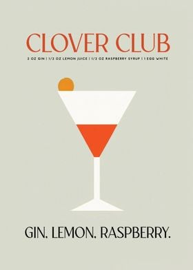Clover Club Cocktail Retro