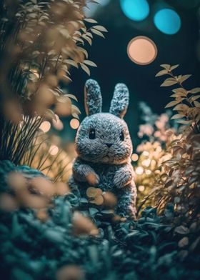 Plush Bunny outside