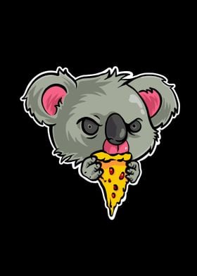 Cartoon pizza koala