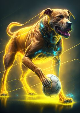 football dog neon