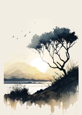 Watercolor Naturescape 