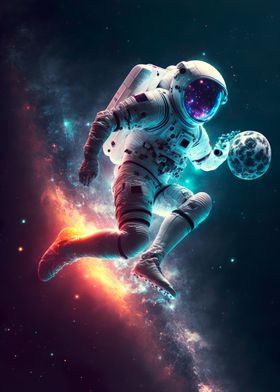 Astronaut Soccer Player