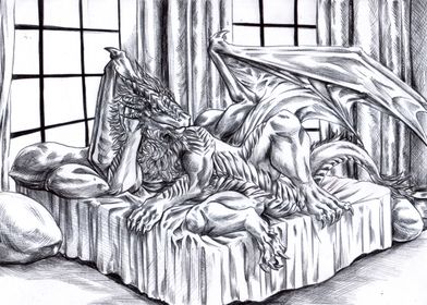 Luxurious dragon bed