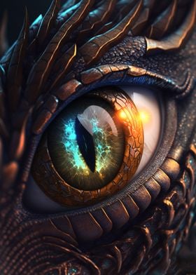 Bronze dragon eye