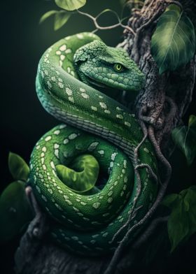 Snake in jungle