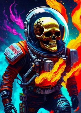 skull in space