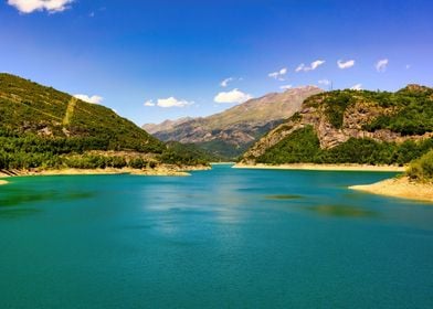 Lake landscape calm blue