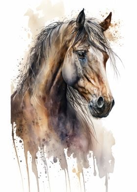 Horse Watercolor