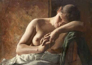 study of a sleeping girl