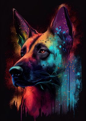 Belgian Malinois Colorful