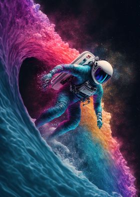 Astronaut Wave Surfer