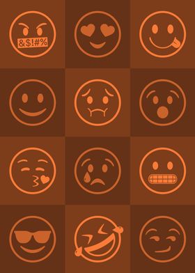 Emoji Expressions Orange