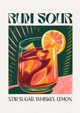 Rum Sour Cocktail Tropic