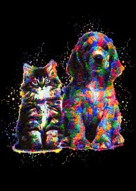 Cat and Dog Painting