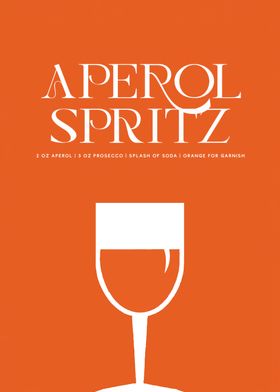 Orange Glass Aperol Spritz