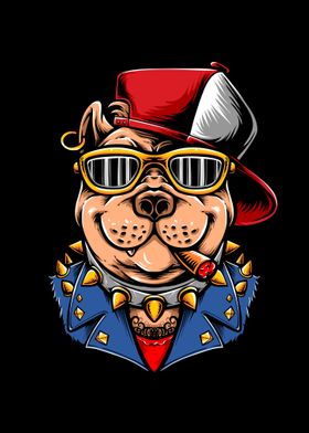 Gangster dog character