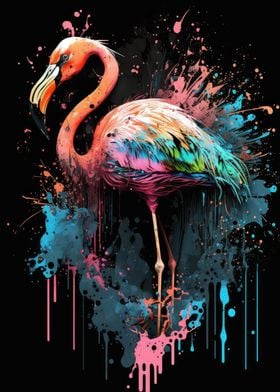 Paintsplash Flamingo