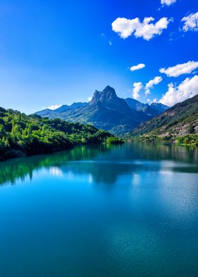 Lake landscape calm blue