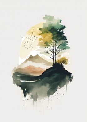 Watercolor Naturescape 