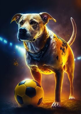 football dog neon
