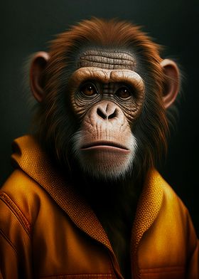 Chimpanzee oil style