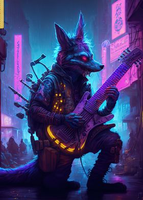 Rabbit Guitar Animal