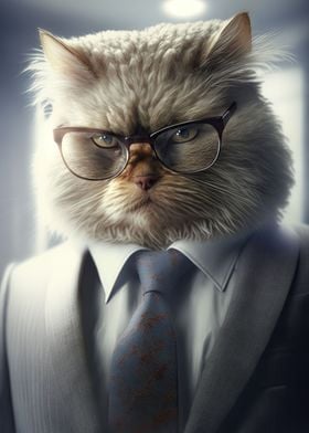 Serious Cat Boss