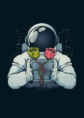 Science Astronaut DNA Rose