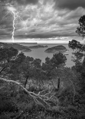 Storm coast landscape