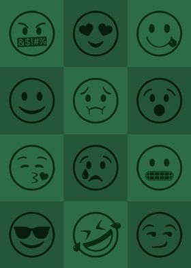 Emoji Expressions Green