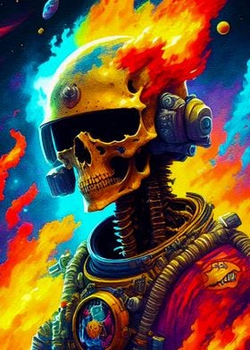 skull in space