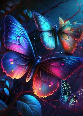 Vibrant Butterfly Wall Art