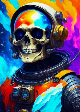 skull in space