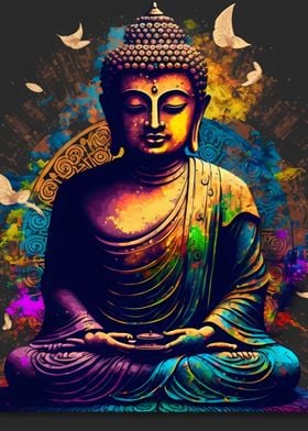Buddha Art with Mandala 
