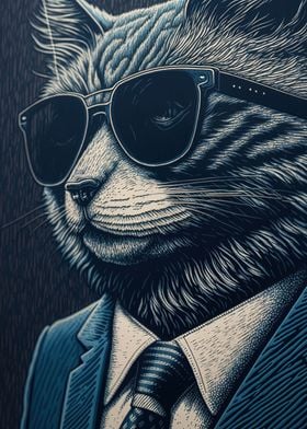 Super Cool Business Cat