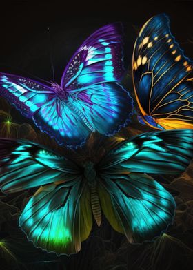 Vibrant Butterfly Wall Art