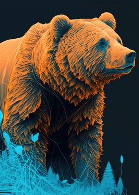 Grizzly Bear Illustration