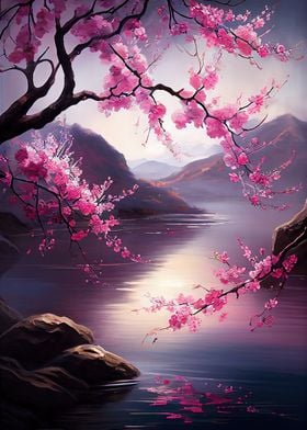 Cherry Blossoms Oil Paint