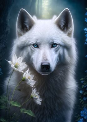 Beautiful white Wolf