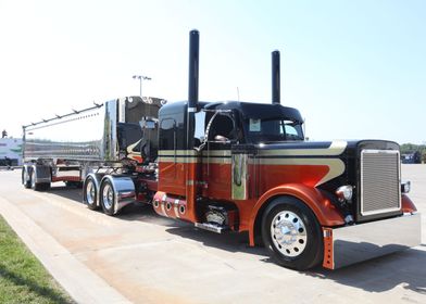 red and black truck