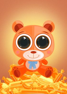 Teddy Bear Candy Orange