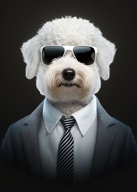 Bichon Frise Businessman