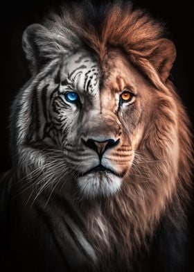 Lion Tiger Portrait