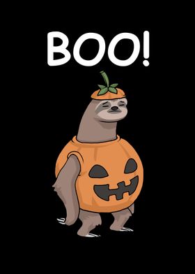 Halloween Boo Funny Sloth