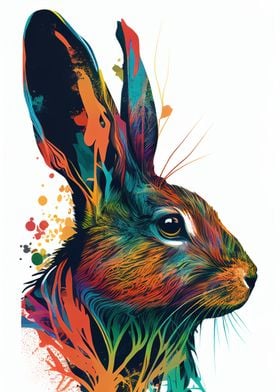 Colorful Rabbit Animals